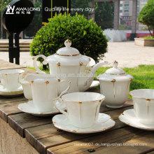 15pcs Keramik-Kaffee-Set feine Porzellan-Kaffeetasse und Topf zum Abendessen